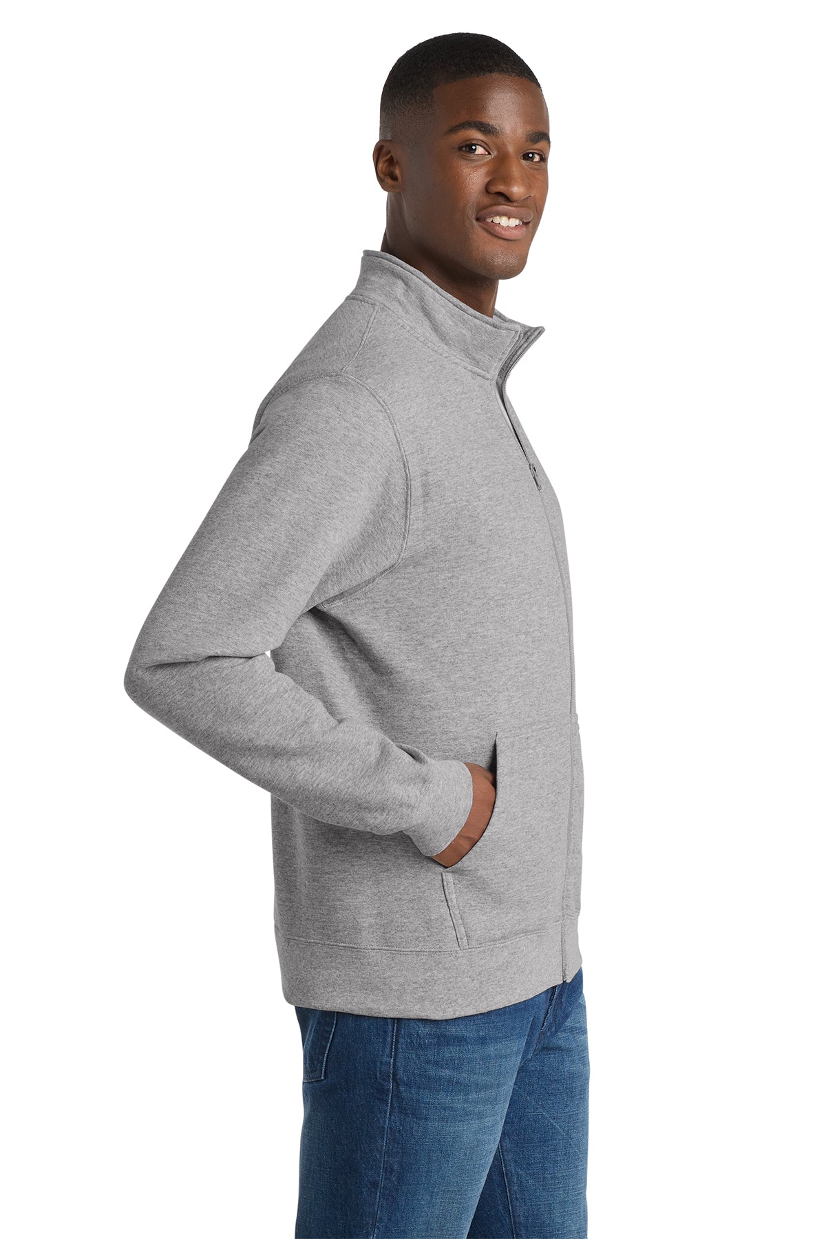 Port & Co™ Core Fleece Cadet Full-Zip Sweatshirt