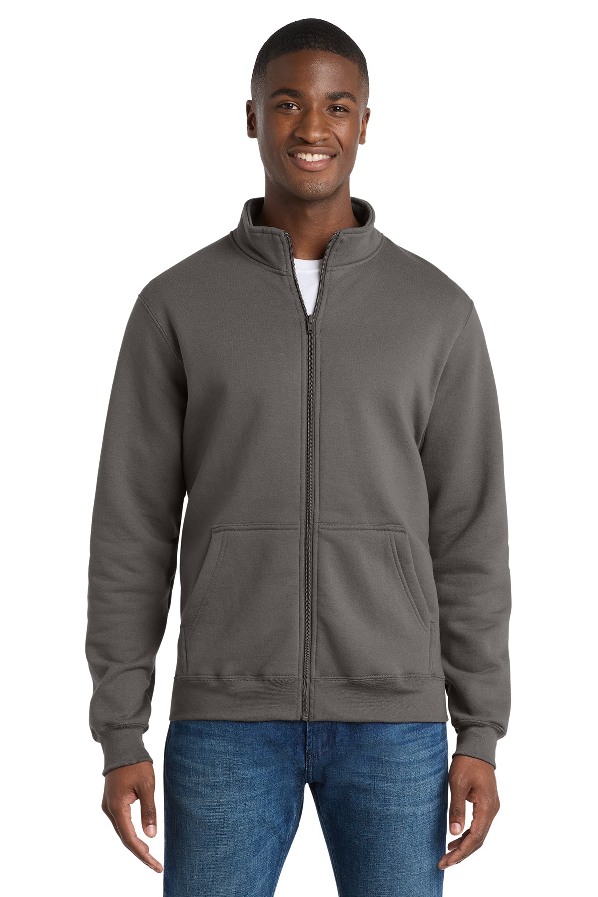 Port & Co™ Core Fleece Cadet Full-Zip Sweatshirt