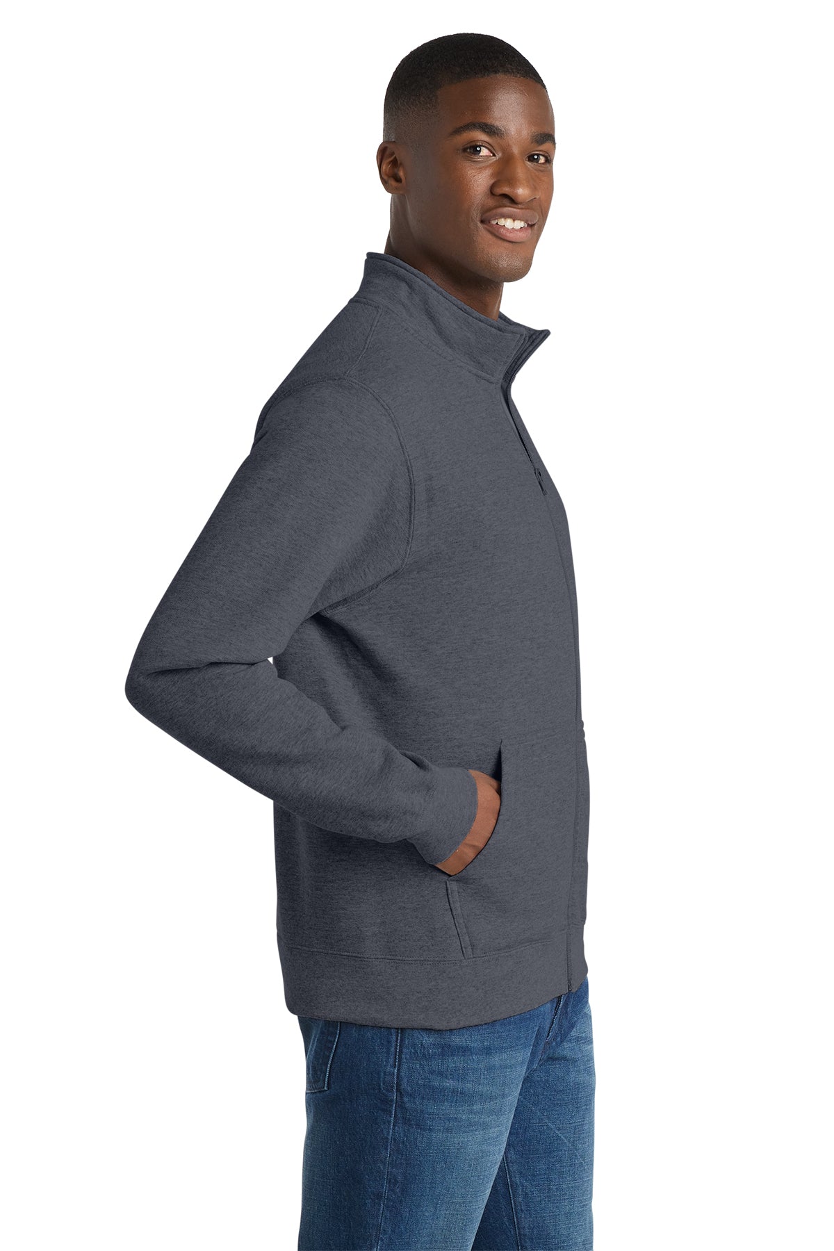 Port & Co™ Core Fleece Cadet Full-Zip Sweatshirt