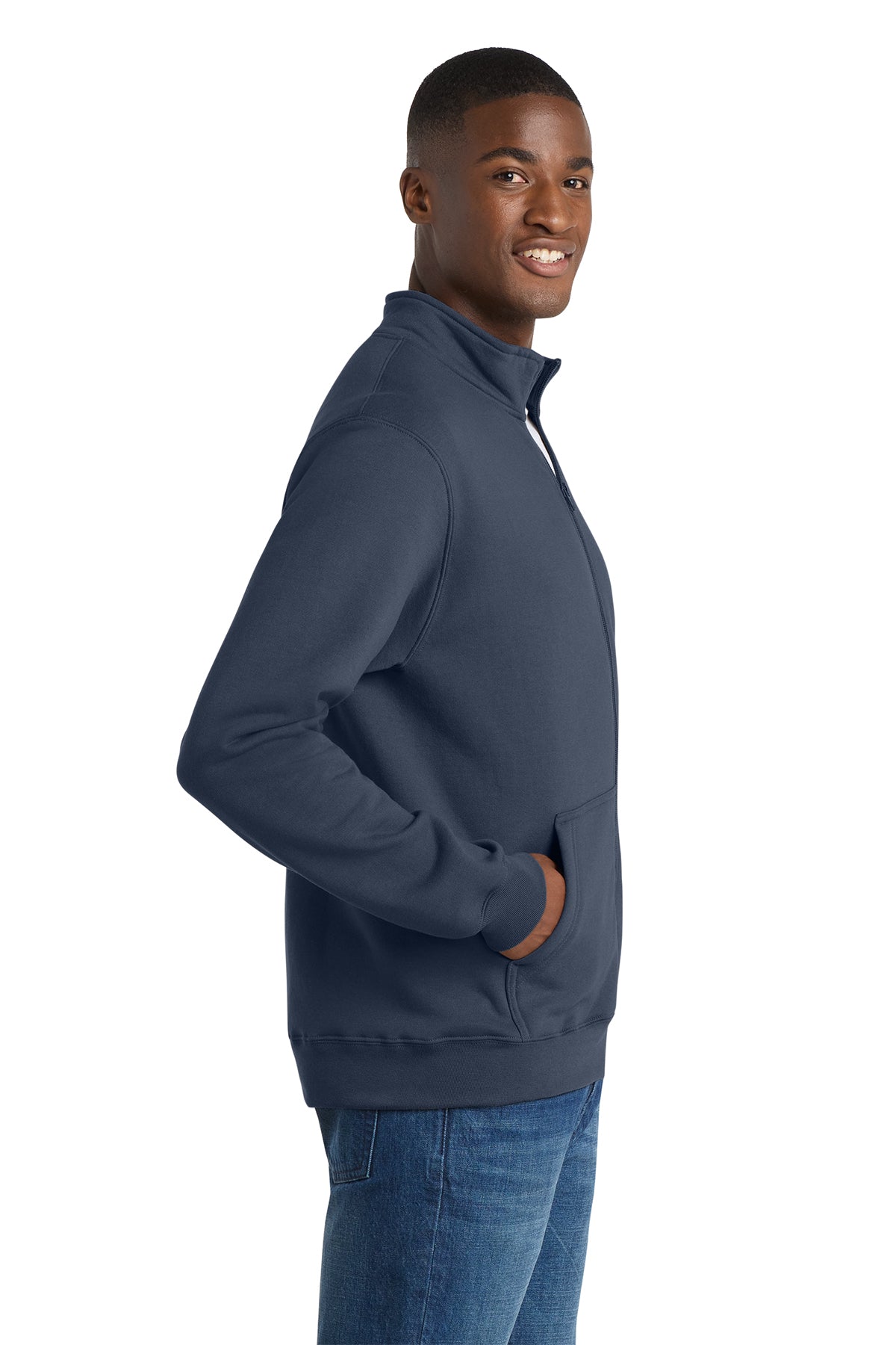 Port & Co™ Core Fleece Cadet Full-Zip Sweatshirt