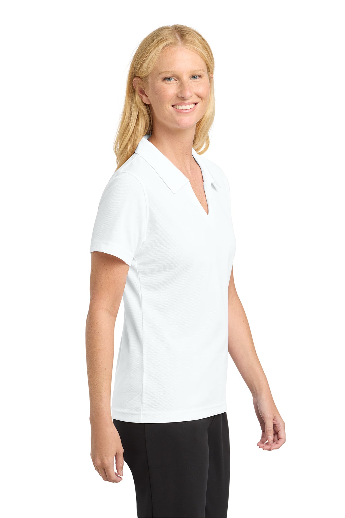 Sport-Tek® Women's Dri-Mesh® V-Neck Polo