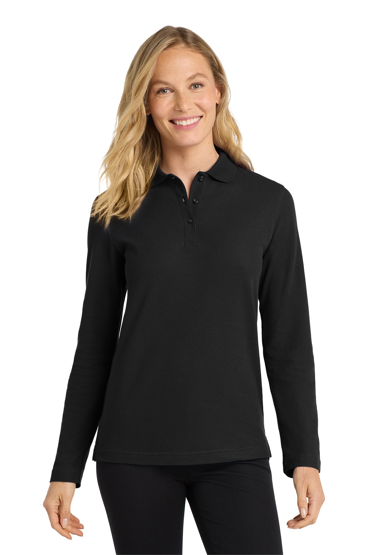 Port Authority® Women's Silk Touch™ Long Sleeve Polo