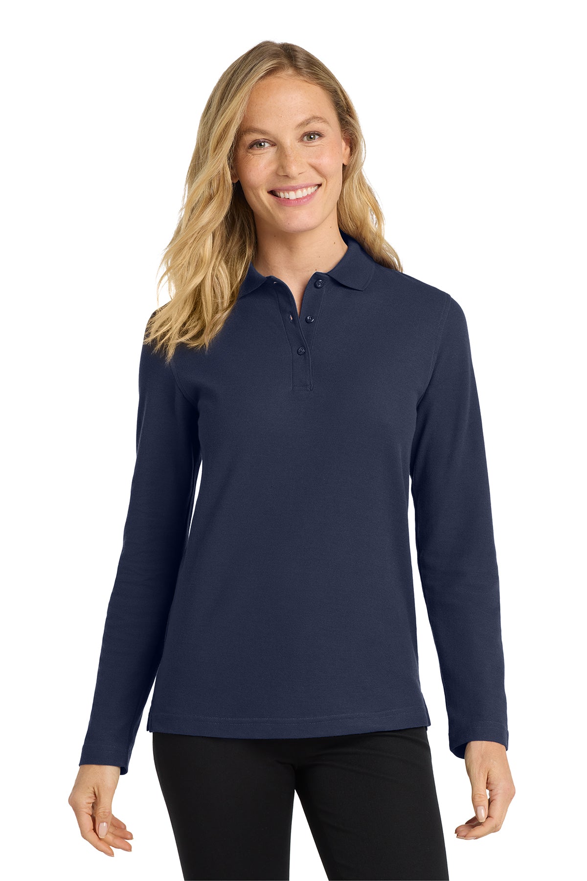 Port Authority® Women's Silk Touch™ Long Sleeve Polo