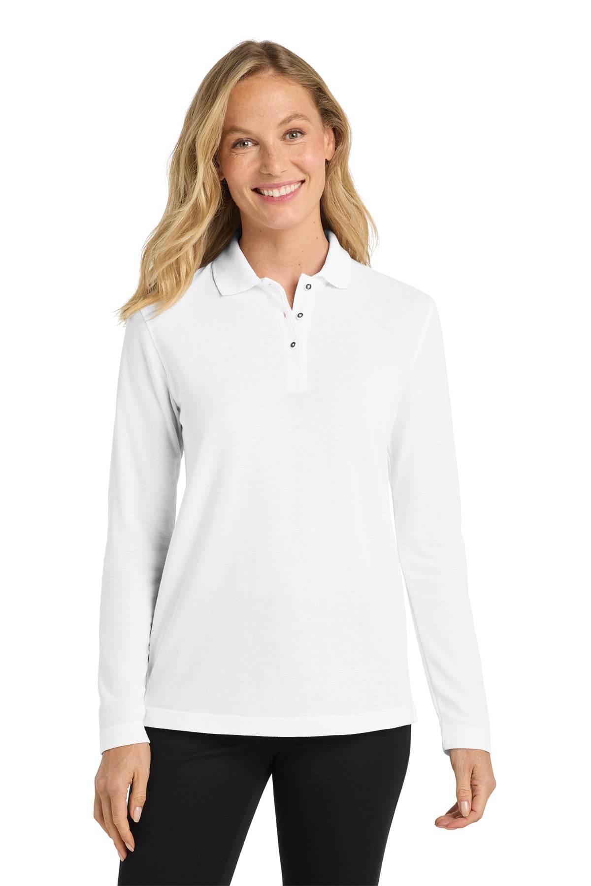 Port Authority® Women's Silk Touch™ Long Sleeve Polo