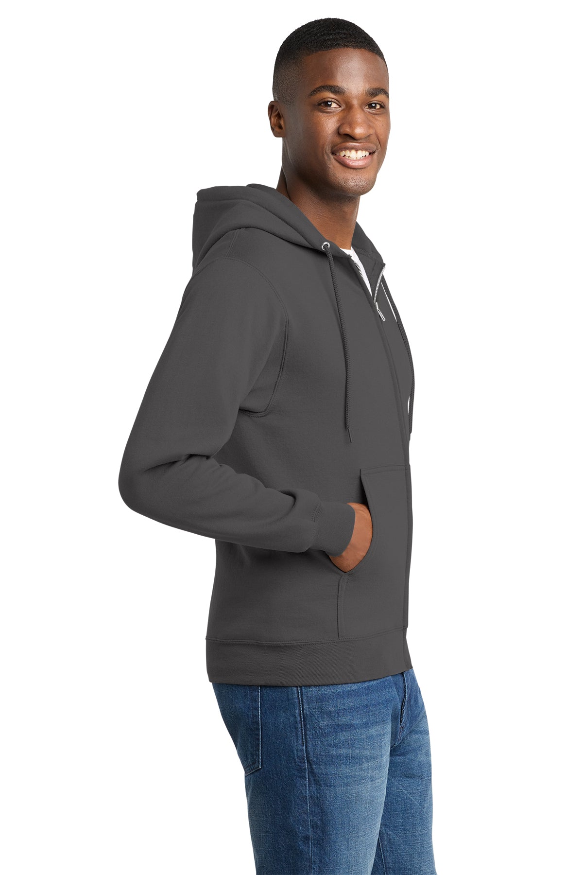 Port & Co™ Core Fleece Full-Zip Hooded Sweatshirt