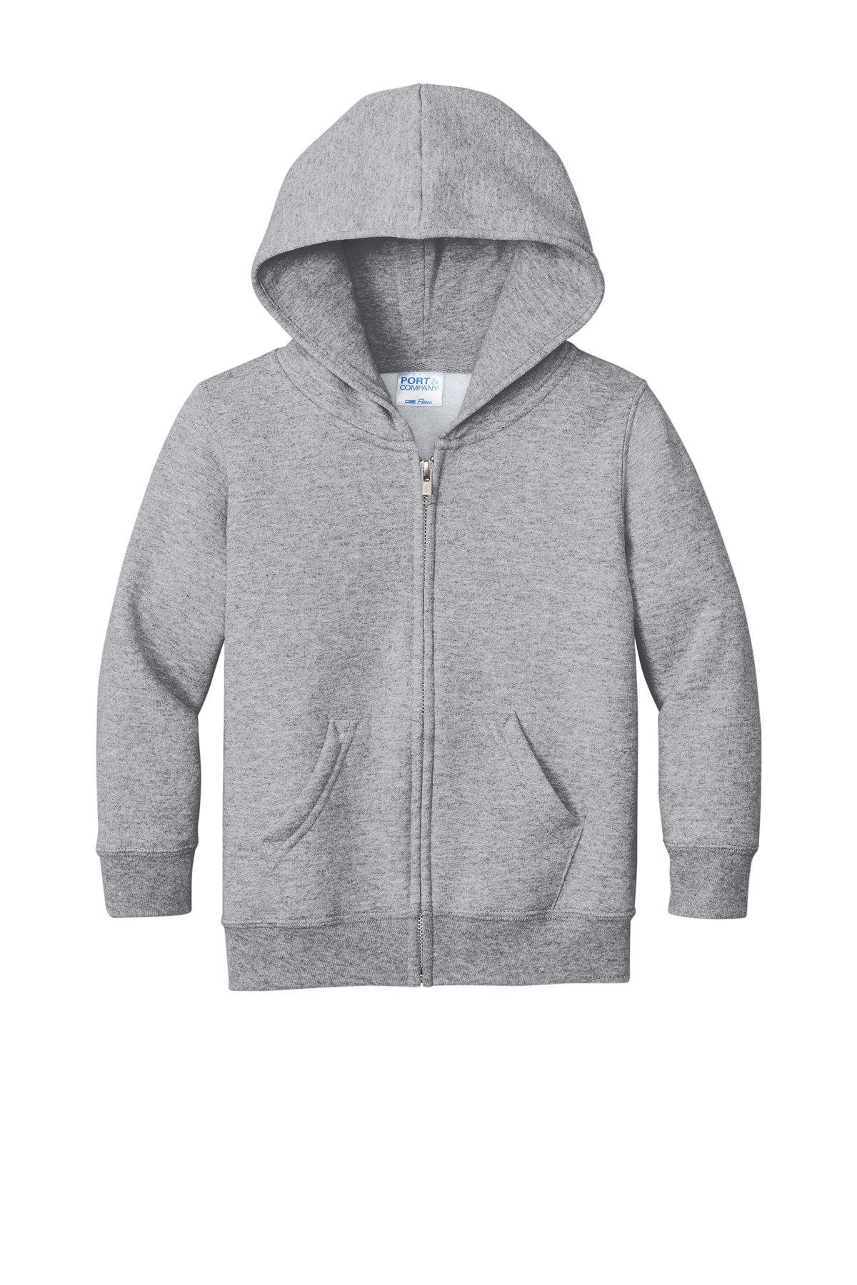 Port & Co™ Toddler Core Fleece Full-Zip Hooded Sweatshirt