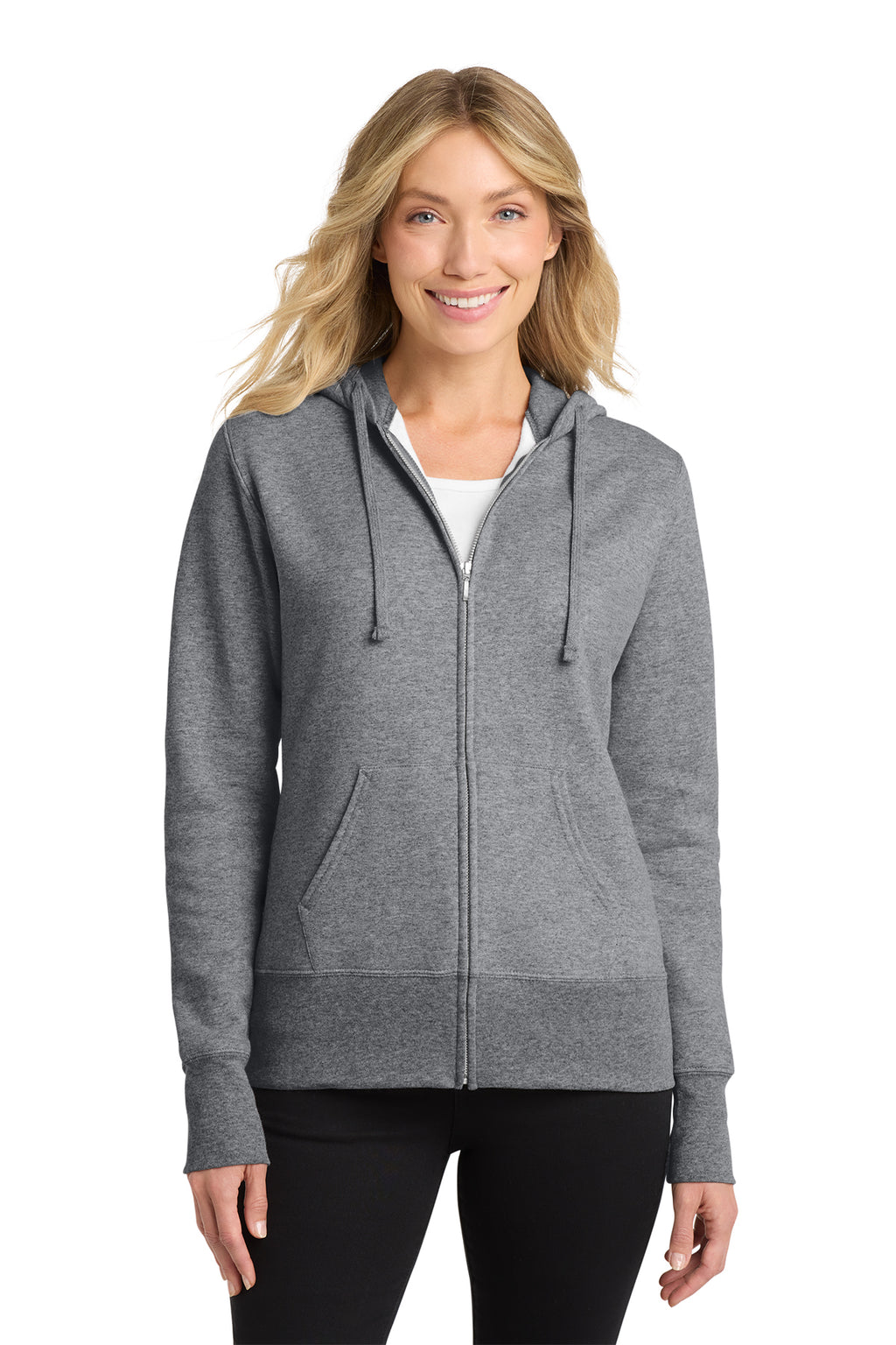 Port & Co™ Women's Core Fleece Full-Zip Hooded Sweatshirt
