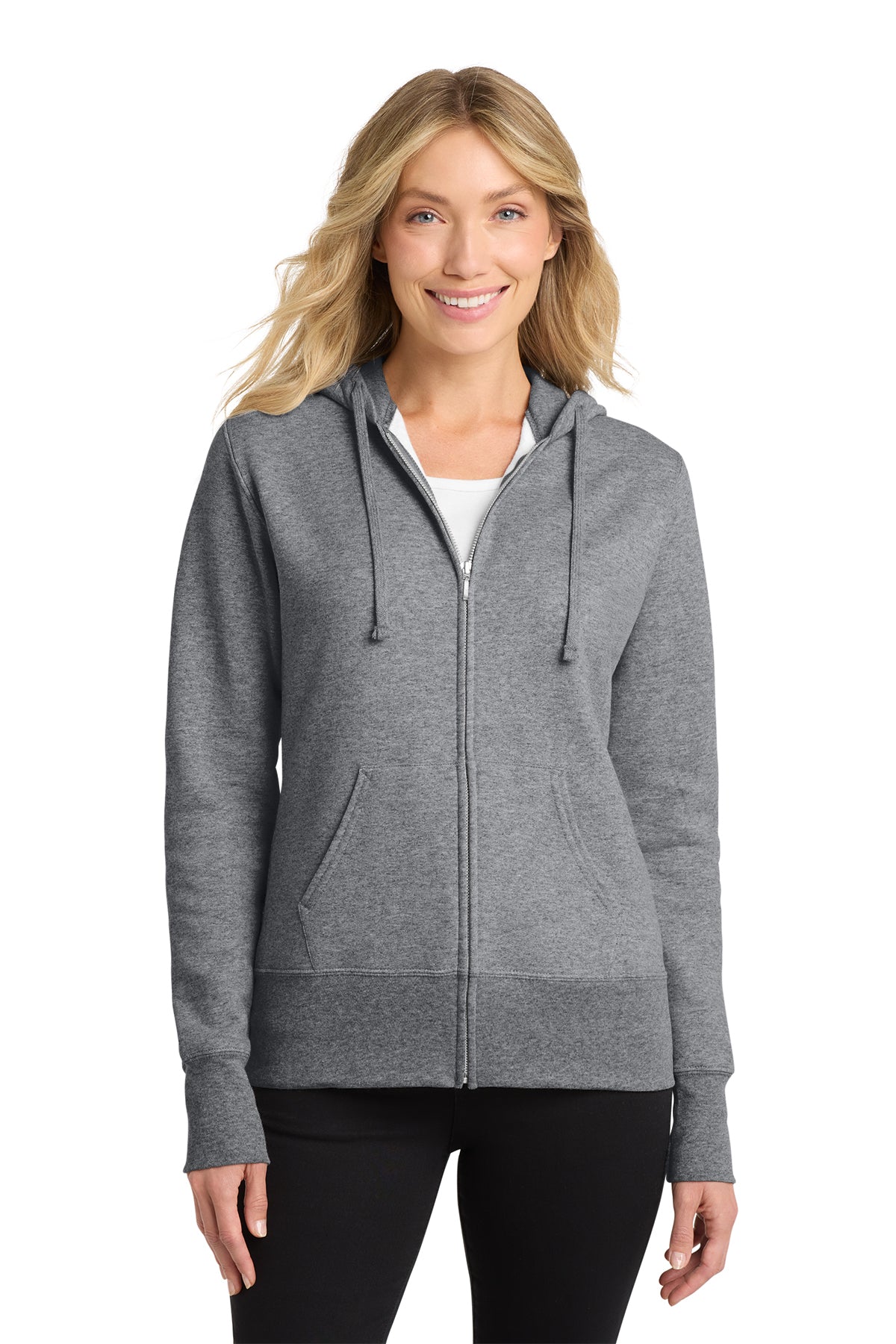 Port & Co™ Women's Core Fleece Full-Zip Hooded Sweatshirt