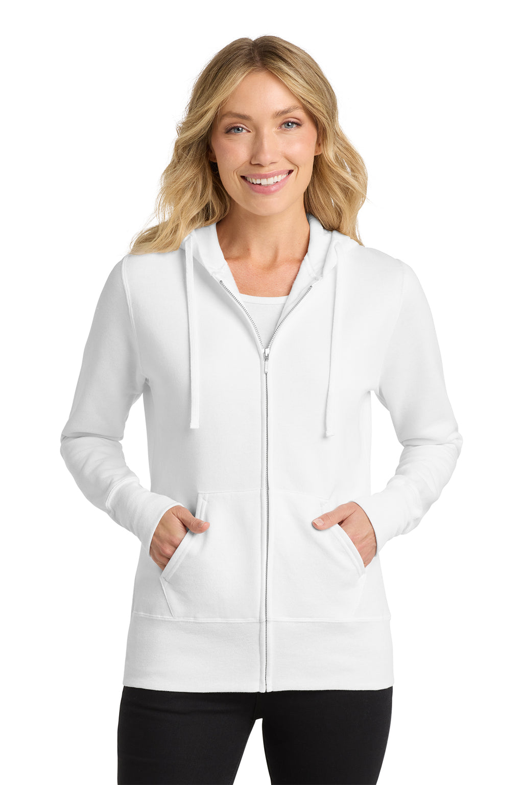 Port & Co™ Women's Core Fleece Full-Zip Hooded Sweatshirt