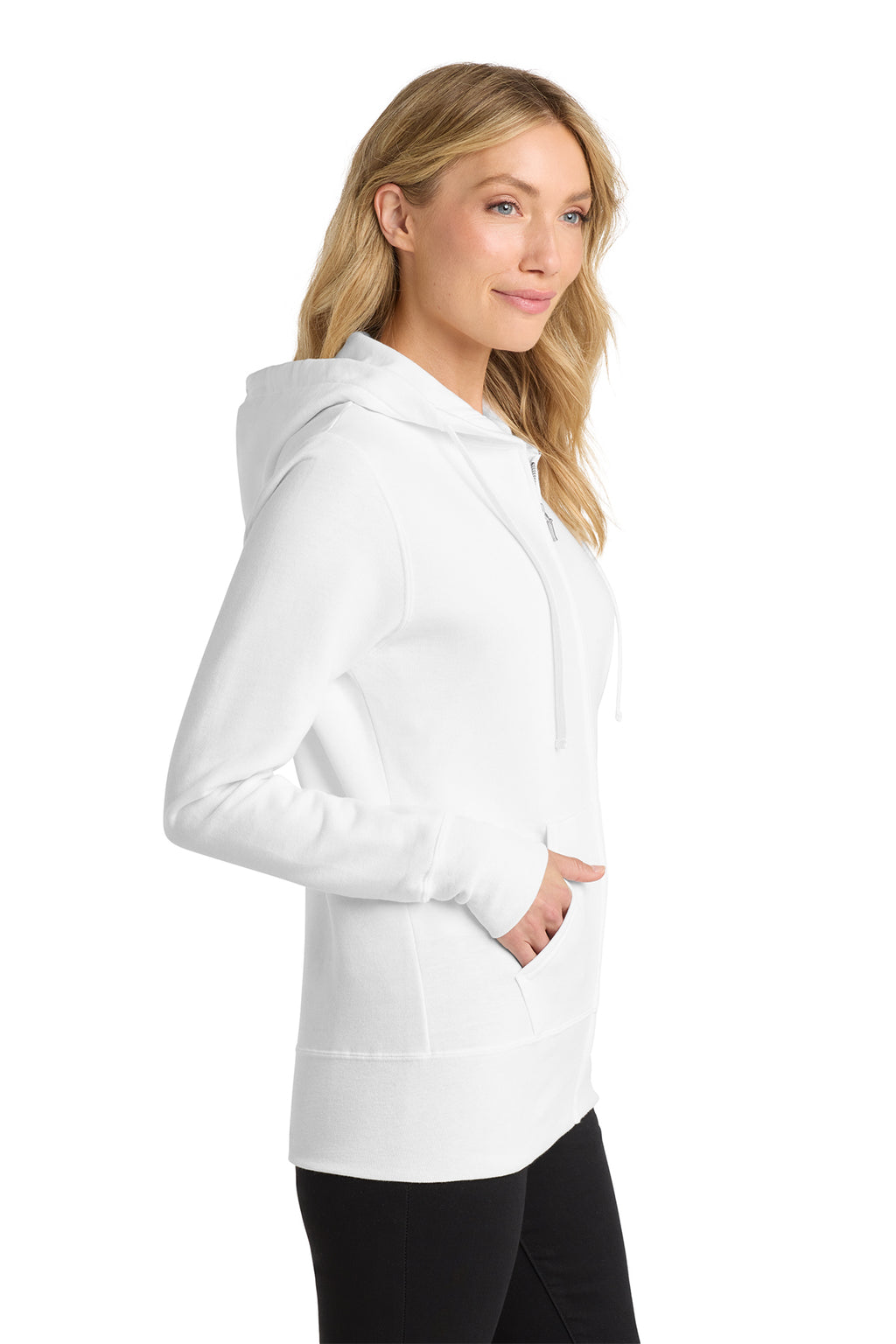 Port & Co™ Women's Core Fleece Full-Zip Hooded Sweatshirt