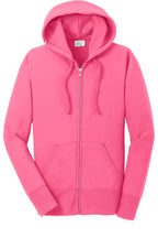 Port & Co™ Women's Core Fleece Full-Zip Hooded Sweatshirt