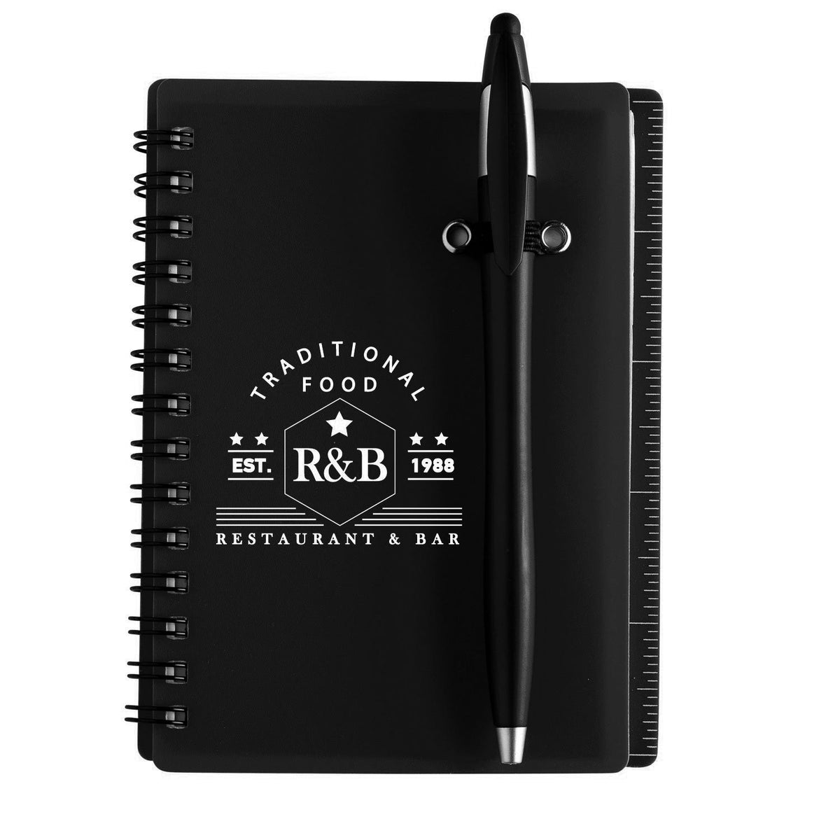 Jothaven 4.15 x 5.5  Translucent Plastic Spiral Journal with Pen