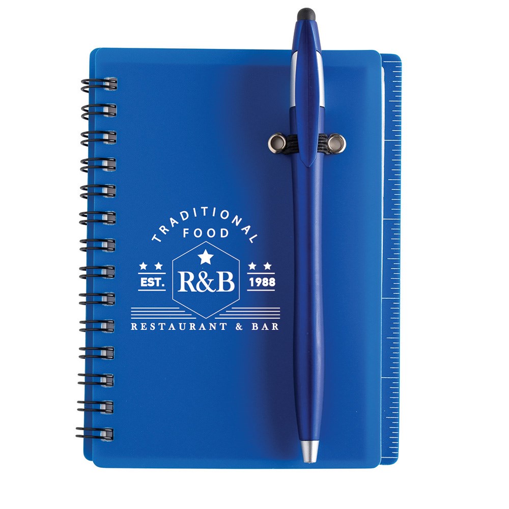 Jothaven 4.15 x 5.5  Translucent Plastic Spiral Journal with Pen