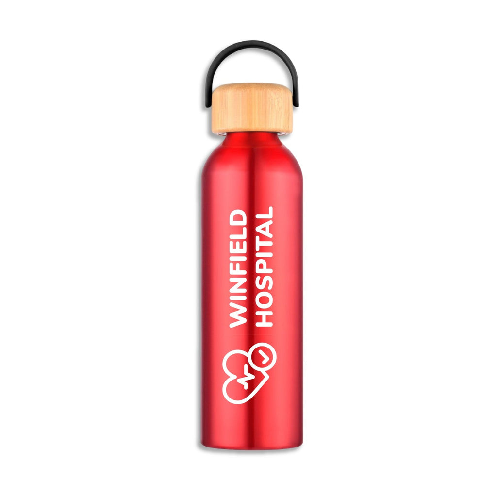 Juno 24 oz Recycled Aluminum Water Bottle with Bamboo Lid