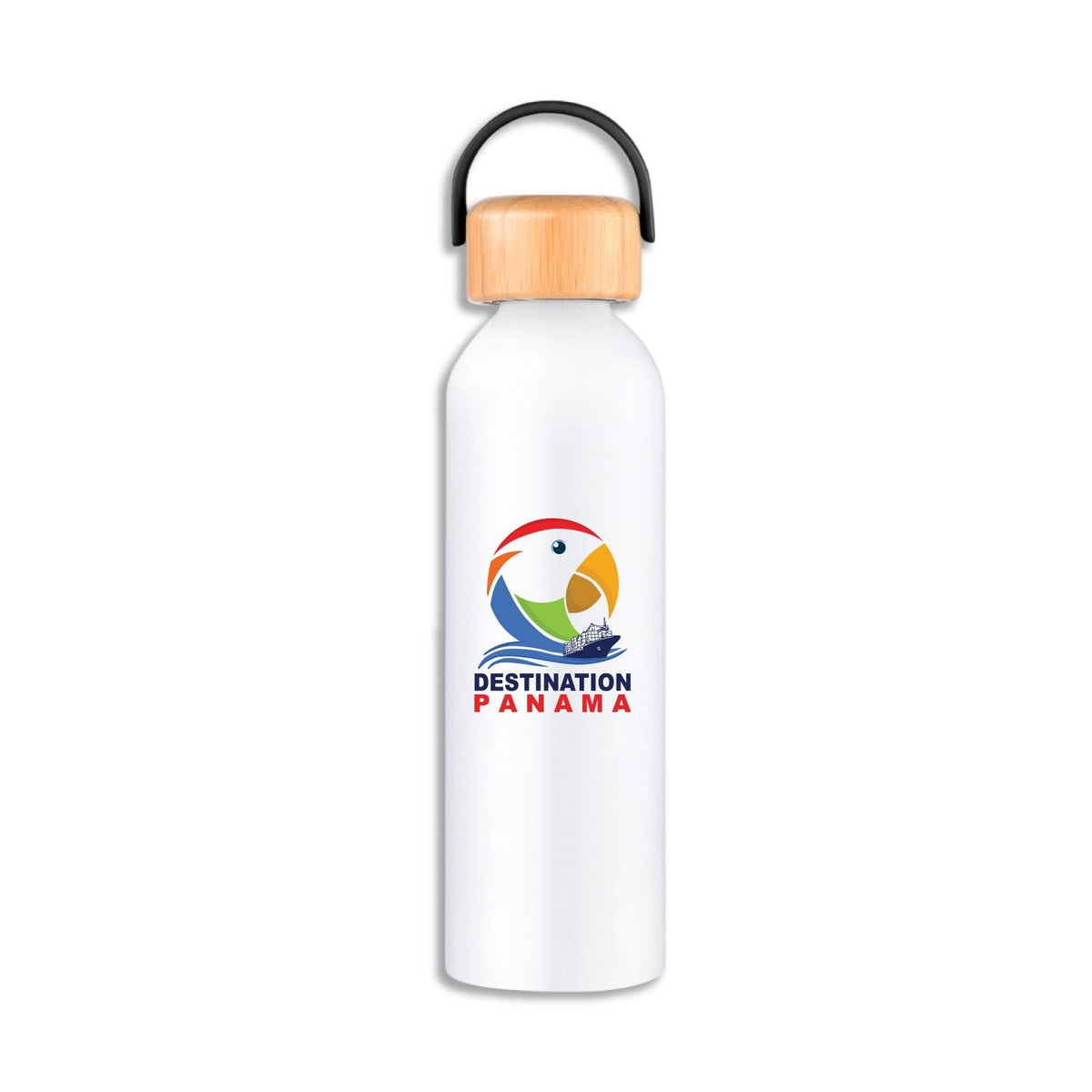Juno 24 oz Recycled Aluminum Water Bottle with Bamboo Lid