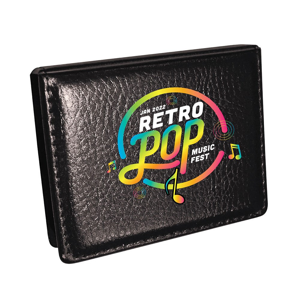 Leatherette Flip-Top Calendar Box with Sticky Sheets and Flags