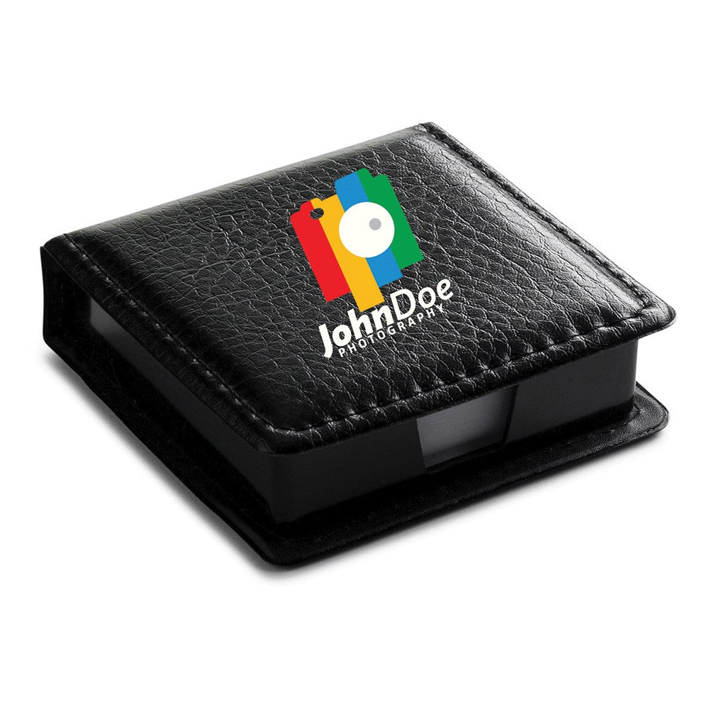 Leatherette Flip-Top Calendar Box with Sticky Sheets and Flags